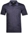Ragman Softknit Flame Optics Stripe Pattern Easy Care Poloshirt Blue Melange Dark