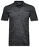 Ragman Softknit Flame Optics Stripe Pattern Easy Care Poloshirt Extra Dark Grey Melange