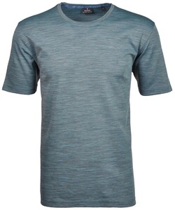 Ragman Softknit Flame Optics Stripe Pattern T-Shirt Blauwgrijs