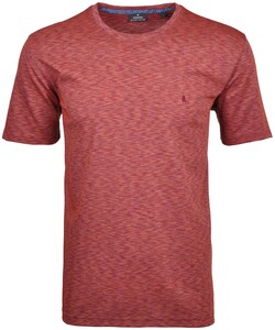 Ragman Softknit Flame Optics Stripe Pattern T-Shirt Rood