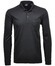 Ragman Softknit Polo Longsleeve Uni Breast Pocket Poloshirt Black