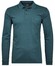 Ragman Softknit Polo Longsleeve Uni Breast Pocket Poloshirt Dark Bluegreen