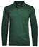 Ragman Softknit Polo Longsleeve Uni Breast Pocket Poloshirt Dark Green