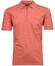 Ragman Softknit Zipper Fine Stripe Easy Care Poloshirt Bright Red