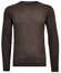 Ragman Supersoft Knit Pullover Knitted Elbow Patches Trui Bruin