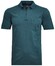 Ragman Uni Easy Care Zipper Poloshirt Pima Cotton Mix Polo Donker Blauwgroen