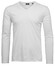Ragman V-Neck Pima Cotton Luxury Longsleeve T-Shirt White