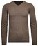 Ragman V-Neck Supersoft Cotton Cashmere Knitted Elbow Patches Pullover Camel