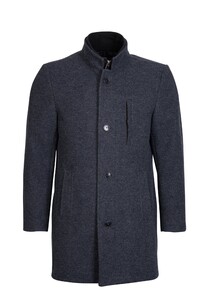 Roy Robson Wool-like Hybrid Coat Jas Donker Blauw