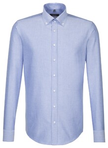 Seidensticker New Button Down Uni Overhemd Intens Blauw