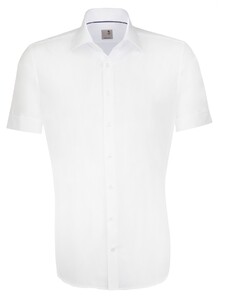 Seidensticker Short Sleeve Business Overhemd Wit