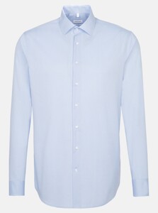 Seidensticker Uni Kent Slim Fit Overhemd Licht Blauw