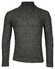 Thomas Maine Allover Cable Knit Pattern Rollneck Pullover Extra Dark Grey Melange