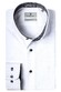 Thomas Maine Bari Cutaway 2Ply Fine Twill by Albini Shirt White-Black