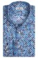 Thomas Maine Bari Cutaway Tiles Fantasy Pattern by Texta Shirt Cobalt Blue