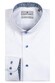 Thomas Maine Bari Fine Tile Pattern Contrast Uni Twill Cutaway Collar Shirt White-Blue