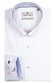 Thomas Maine Bergamo Two-Ply Twill Subtle Stripe Contrast Shirt White-Navy
