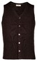 Thomas Maine Buttons Front Double Layer Structure Knit Gilet Bruin