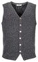 Thomas Maine Buttons Front Structure Knit Back Milano Knit Gilet Antraciet