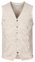 Thomas Maine Buttons Front Structure Knit Waistcoat Beige