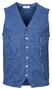 Thomas Maine Buttons Front Structure Knit Waistcoat Mid Blue