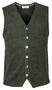 Thomas Maine Buttons Milano Knit Structure Merino Gilet Donker Groen
