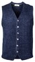 Thomas Maine Buttons Milano Knit Structure Merino Waistcoat Denim Blue