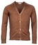 Thomas Maine Buttons Single Knit Acid Wash Cardigan Mid Brown