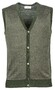 Thomas Maine Buttons Single Knit Herringbone Jacquard Waistcoat Dark Green