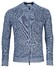 Thomas Maine Cardigan Zip Merino Linen Half Cardigan Knit Cardigan Dark Blue