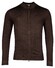 Thomas Maine Cardigan Zip Single Knit Dye Wash Cardigan Dark Brown Melange