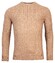 Thomas Maine Cashmere Crew Neck Single Knit Cable Pattern Pullover Camel