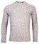 Thomas Maine Cashmere Crew Neck Single Knit Cable Pattern Pullover Mid Grey
