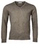 Thomas Maine Cotton Cashmere V-Neck Pullover Trui Olijf Groen