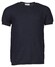Thomas Maine Crew Neck Short Sleeve Fine Structure Knit Pullover Navy