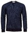 Thomas Maine Crew Neck Structure Knit 2 Color Pullover Navy