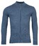 Thomas Maine Fine Merino Cardigan Zip Single Knit Cardigan Denim Blue