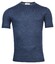 Thomas Maine Fine Merino Crew Neck Short Sleeve Single Knit Pullover Denim Blue