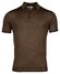 Thomas Maine Fine Merino Pullover Polo Collar Short Sleeve Single Knit Poloshirt Choco Brown