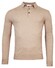 Thomas Maine Fine Merino Pullover Polo Long Sleeve Single Knit Pullover Beige