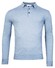 Thomas Maine Fine Merino Pullover Polo Long Sleeve Single Knit Pullover Light Blue