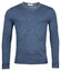 Thomas Maine Fine Merino V-Neck Uni Single Knit Trui Denim Blue