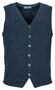 Thomas Maine Gilet Buttons Front Structure Back Milano Knit Gilet Indigo
