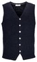 Thomas Maine Gilet Buttons Front Structure Back Milano Knit Gilet Navy