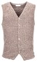 Thomas Maine Gilet Buttons Front Structure Back Milano Knit Waistcoat Light Beige