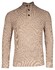 Thomas Maine Half Plaquet Buttons Texture Knit Pullover Light Beige Melange