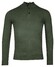 Thomas Maine Half Zip Round Knit Cashmere Wool Blend Pullover Green