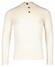 Thomas Maine Half Zip Round Knit Cashmere Wool Blend Pullover Off White