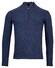 Thomas Maine Half Zip Single Knit Merino Cashmere Pullover Dark Blue