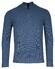 Thomas Maine Half Zip Vintage Texture Knit Pullover Denim Blue Melange